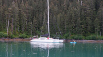 Glacier and mountains in Southeast Alaska