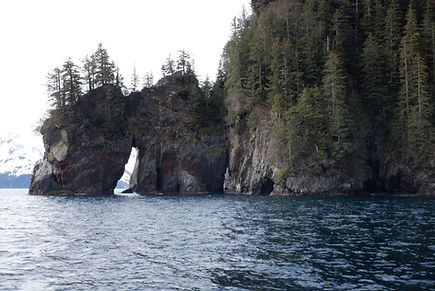 Coastal waterfall